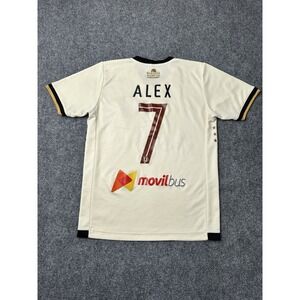 Mens Soccer Marathon Universitario Alexi‎ Gomez Cream Home Jersey 2018, Size S